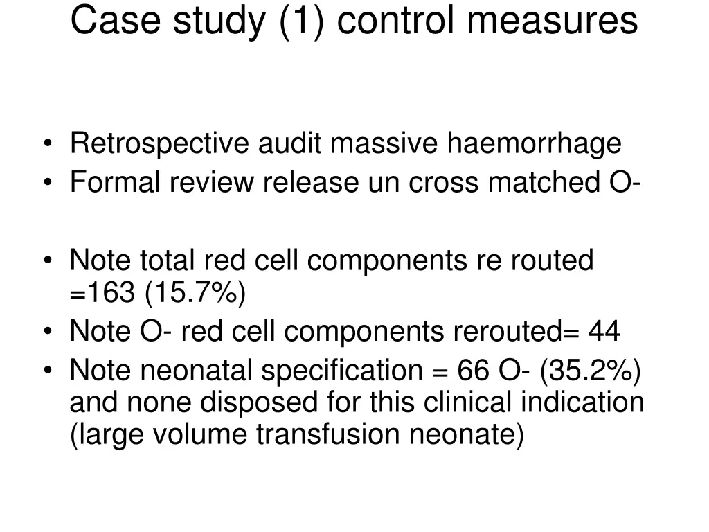 case study 1 control measures 1