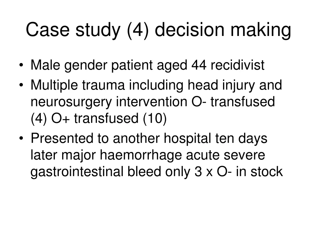 case study 4 decision making