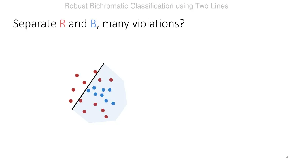 robust bichromatic classification using two lines 3