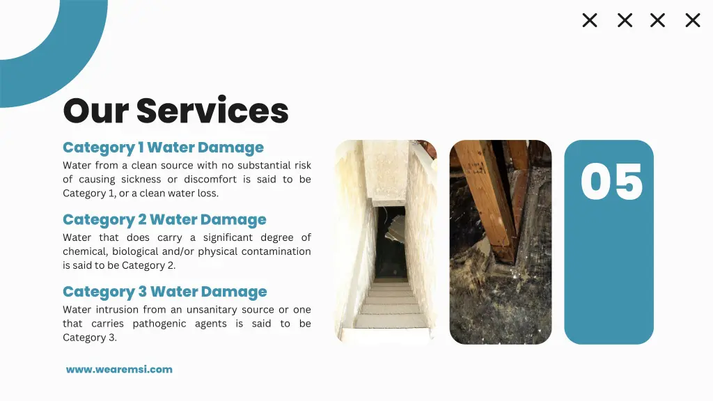 our services category 1 water damage