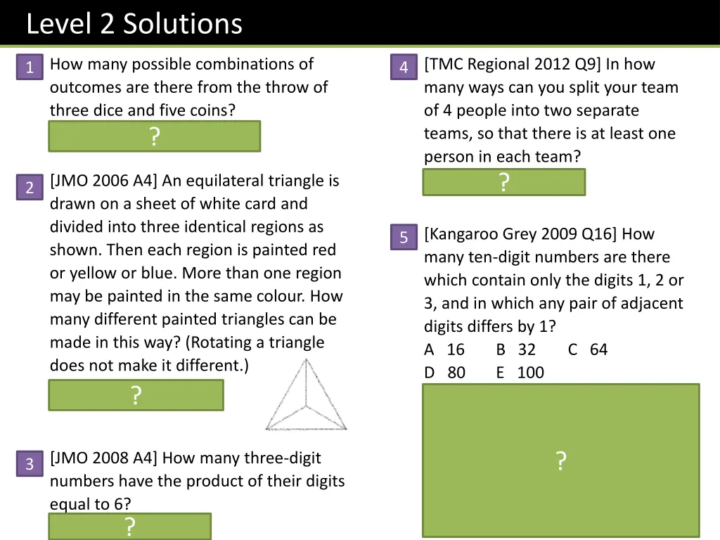 level 2 solutions