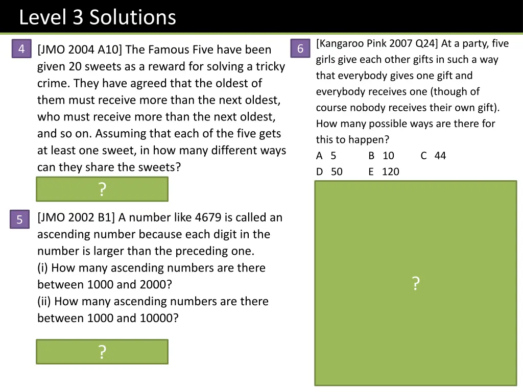 level 3 solutions 1