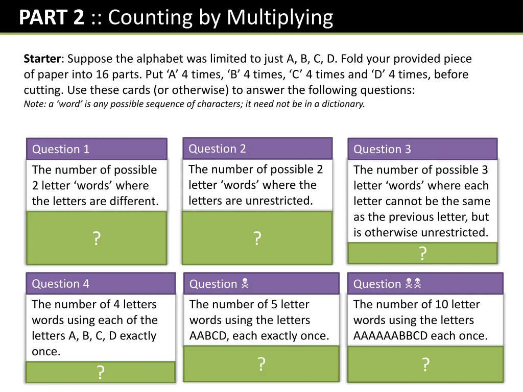 part 2 counting by multiplying