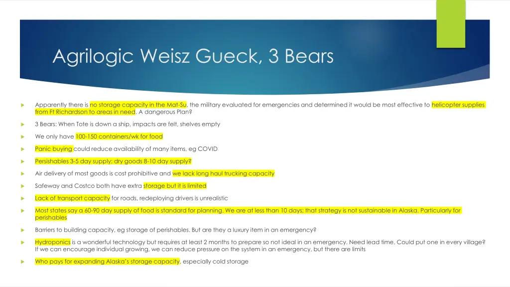 agrilogic weisz gueck 3 bears