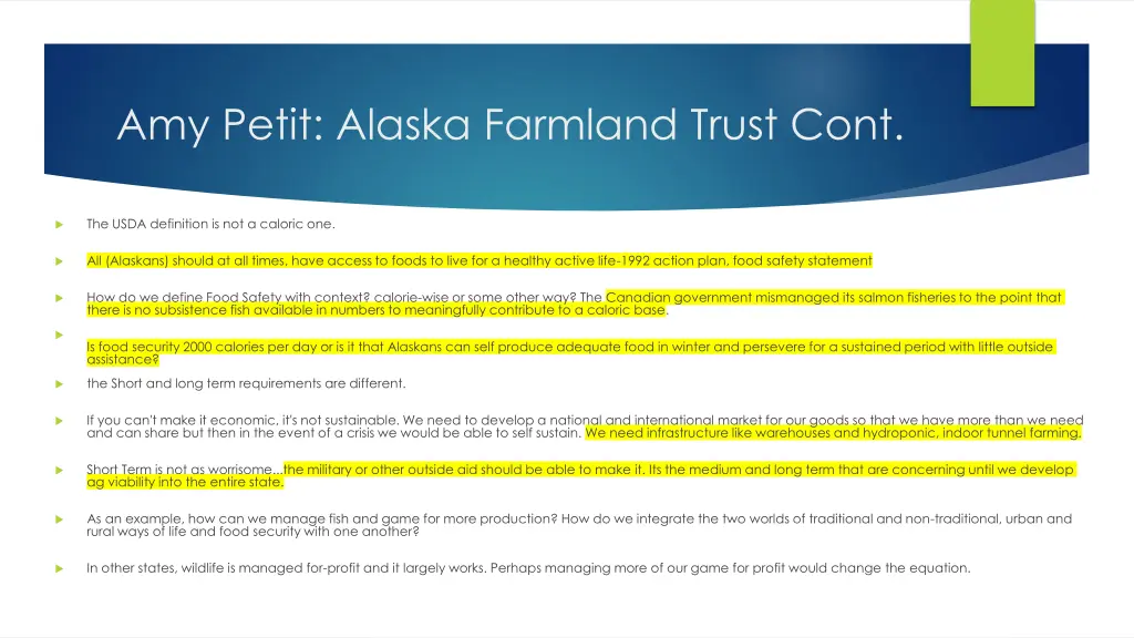 amy petit alaska farmland trust cont