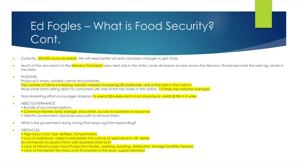 ed fogles what is food security cont