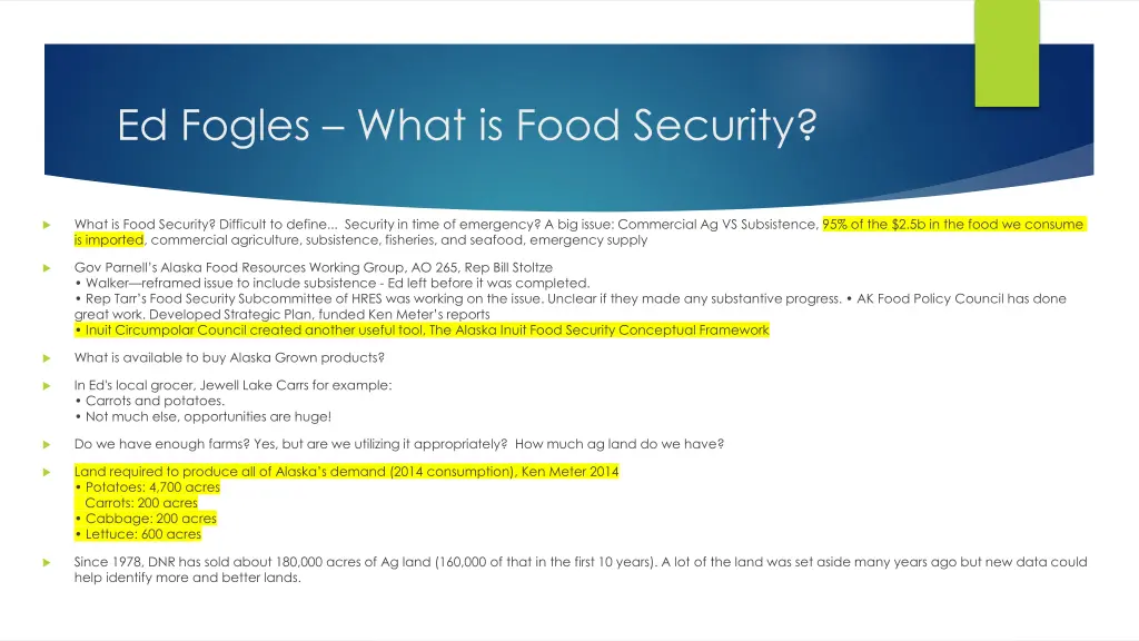 ed fogles what is food security