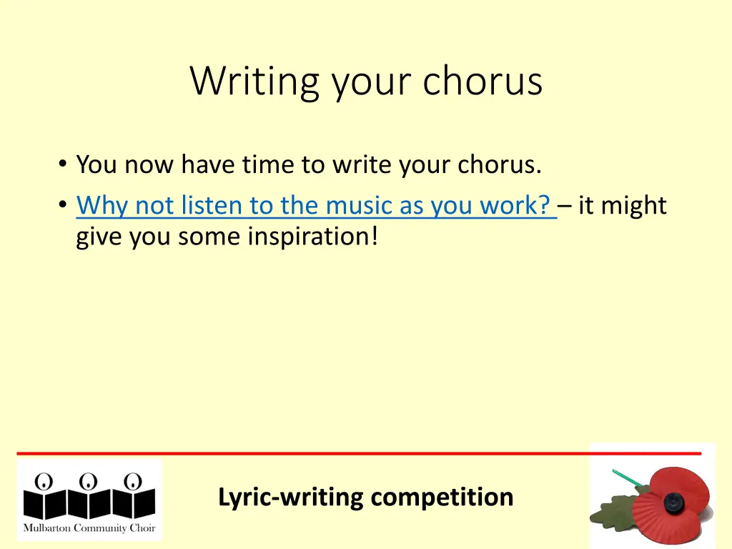 writing your chorus