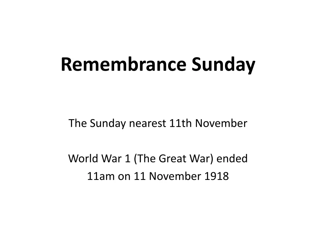 remembrance sunday