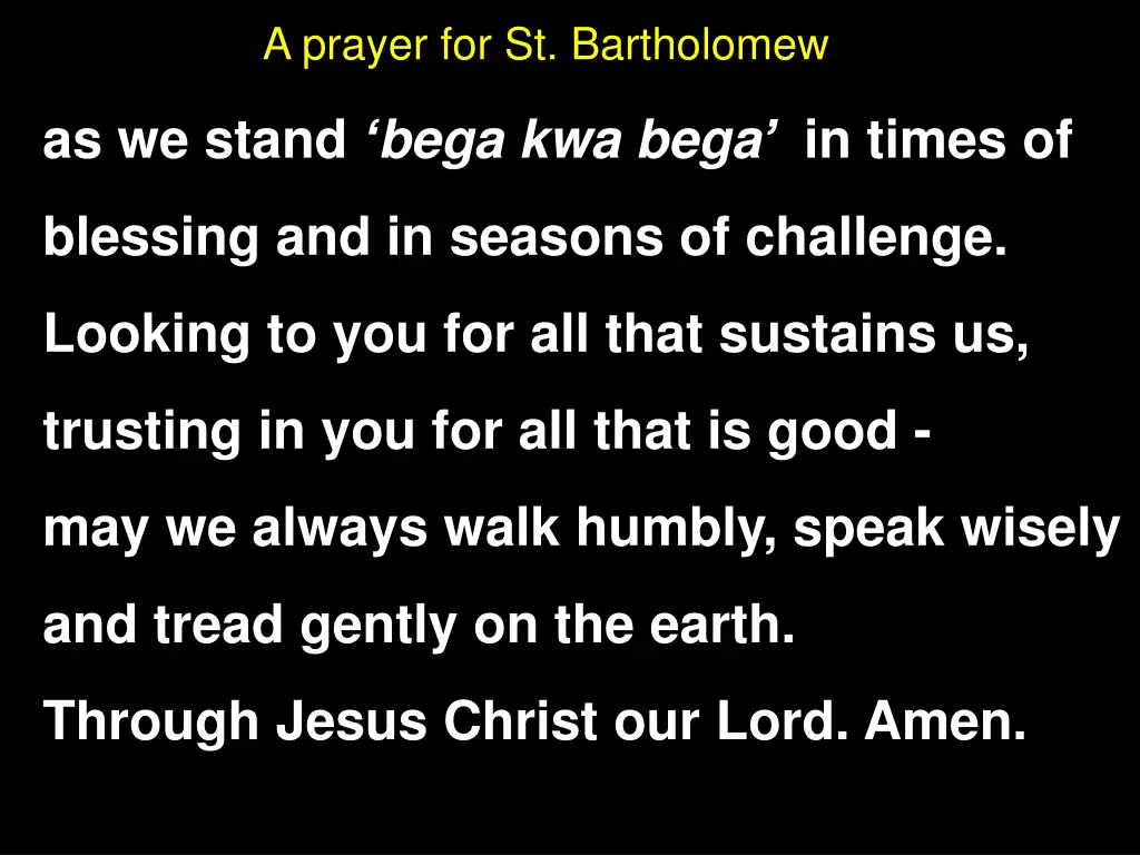 a prayer for st bartholomew