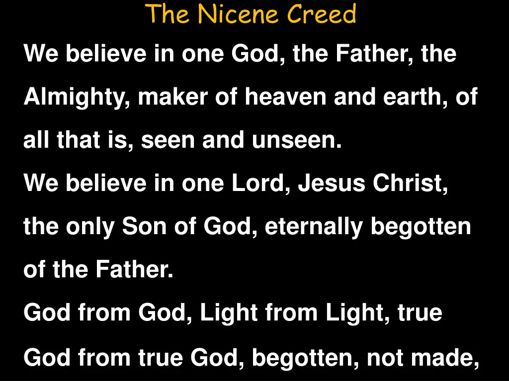 the nicene creed