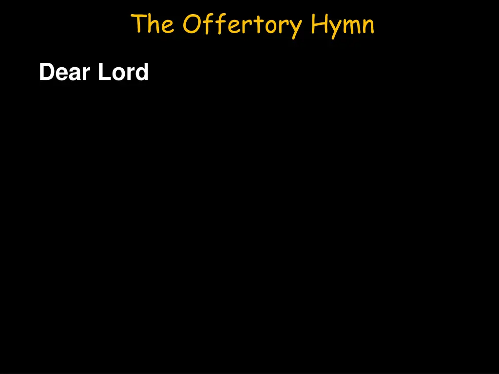 the offertory hymn