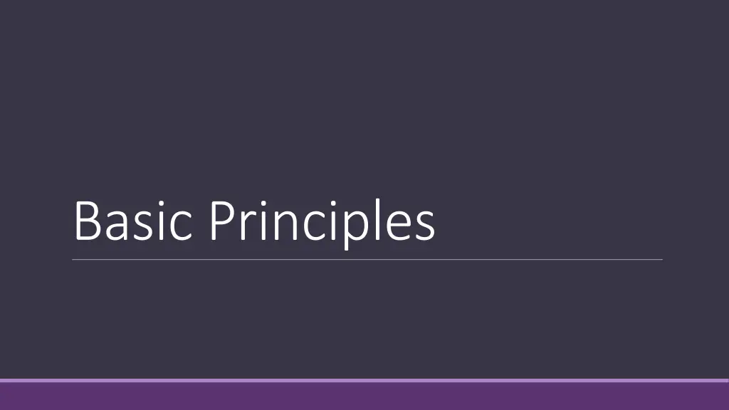 basic principles