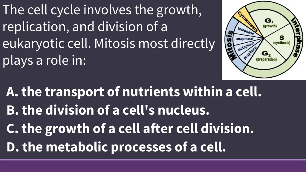 the cell cycle involves the growth replication