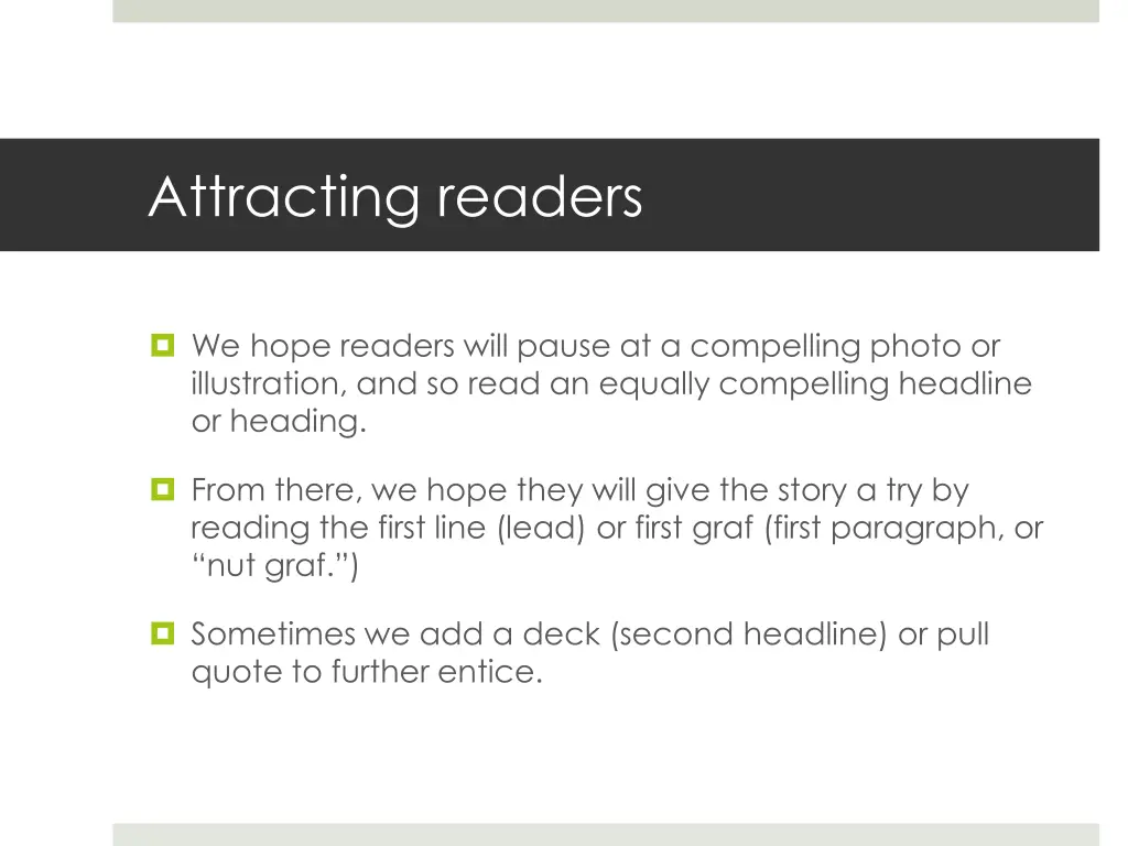 attracting readers