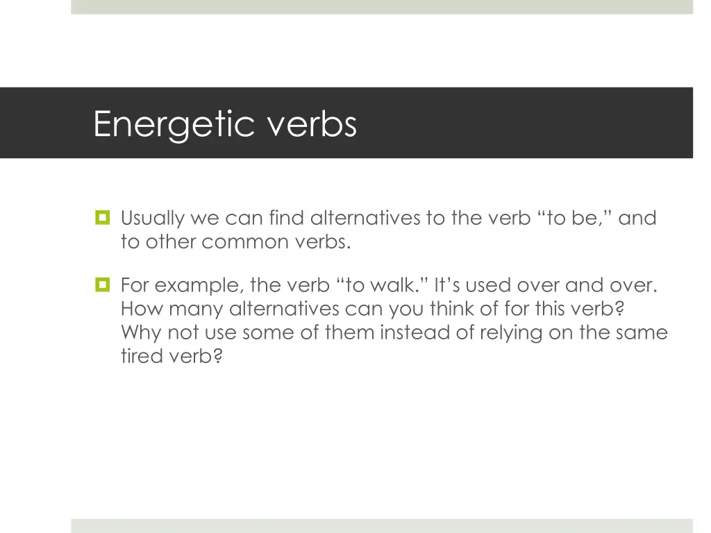 energetic verbs 1