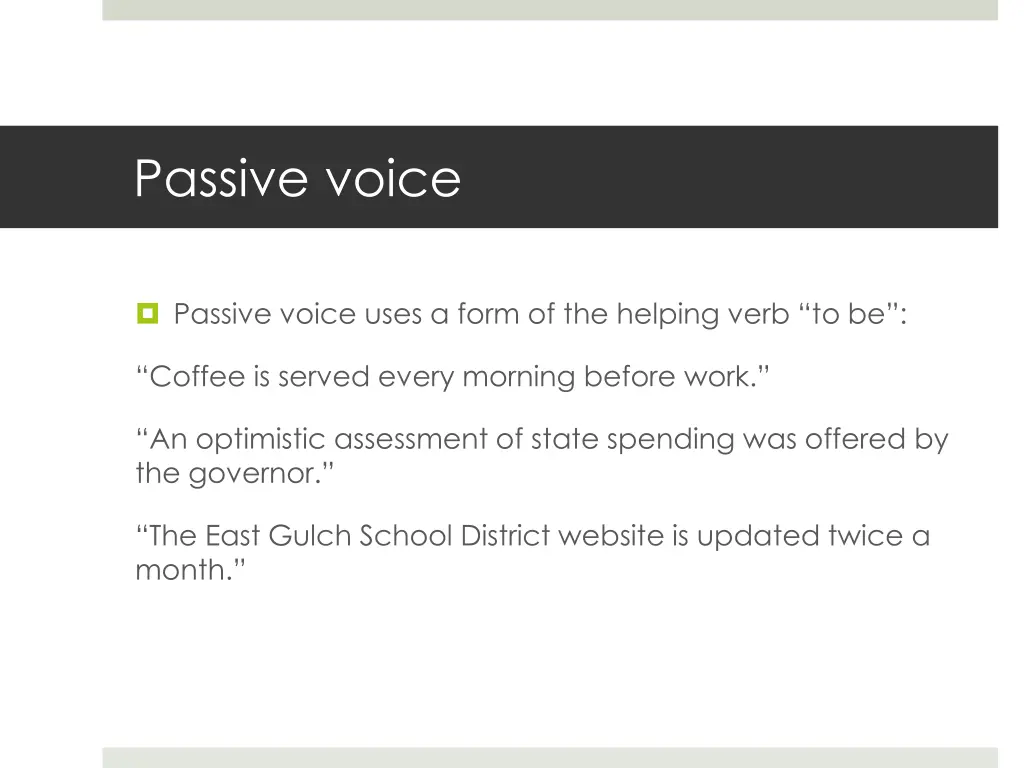 passive voice