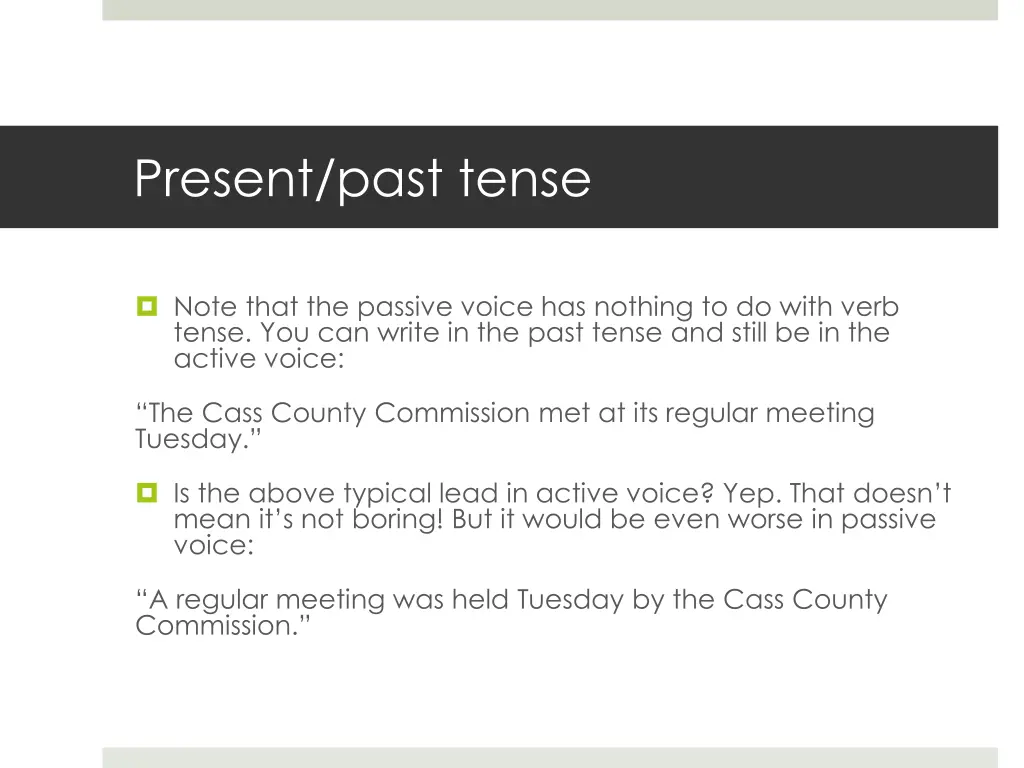 present past tense