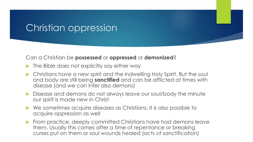 christian oppression