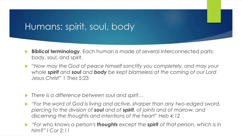 humans spirit soul body