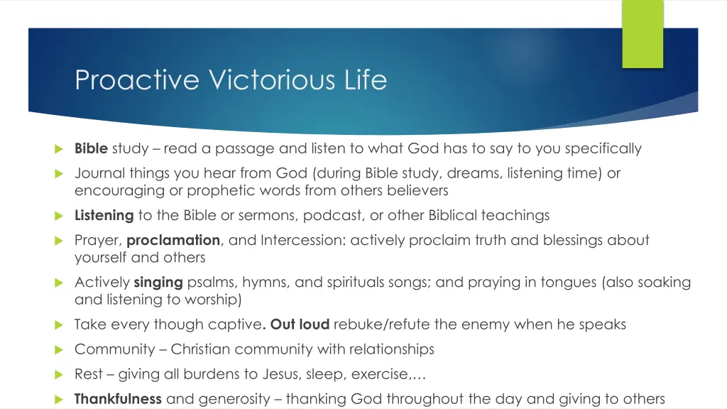 proactive victorious life