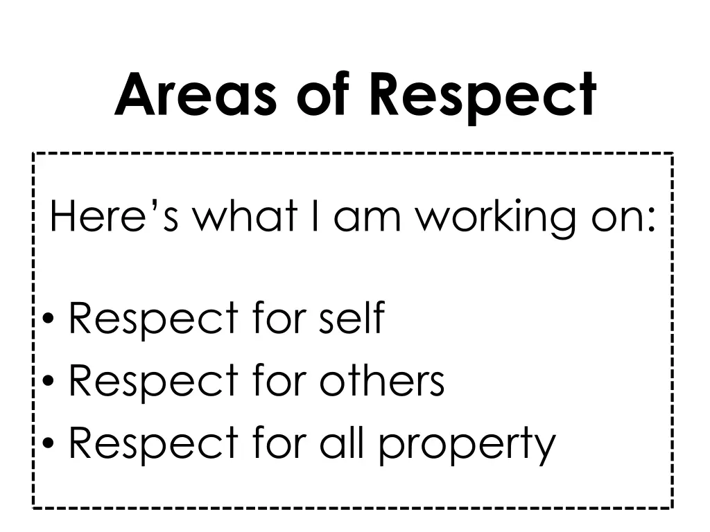 areas of respect