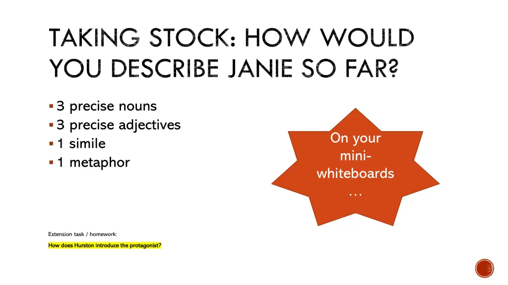 taking stock how would you describe janie so far