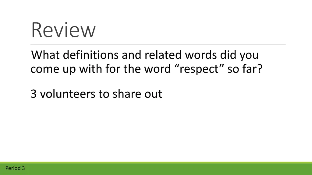 review what definitions and related words