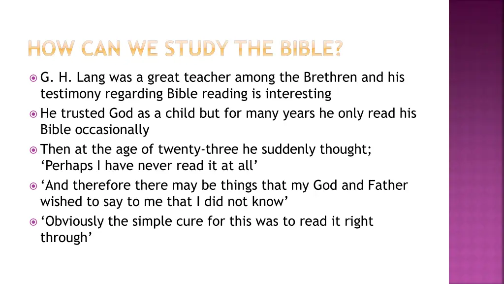 how can we study the bible