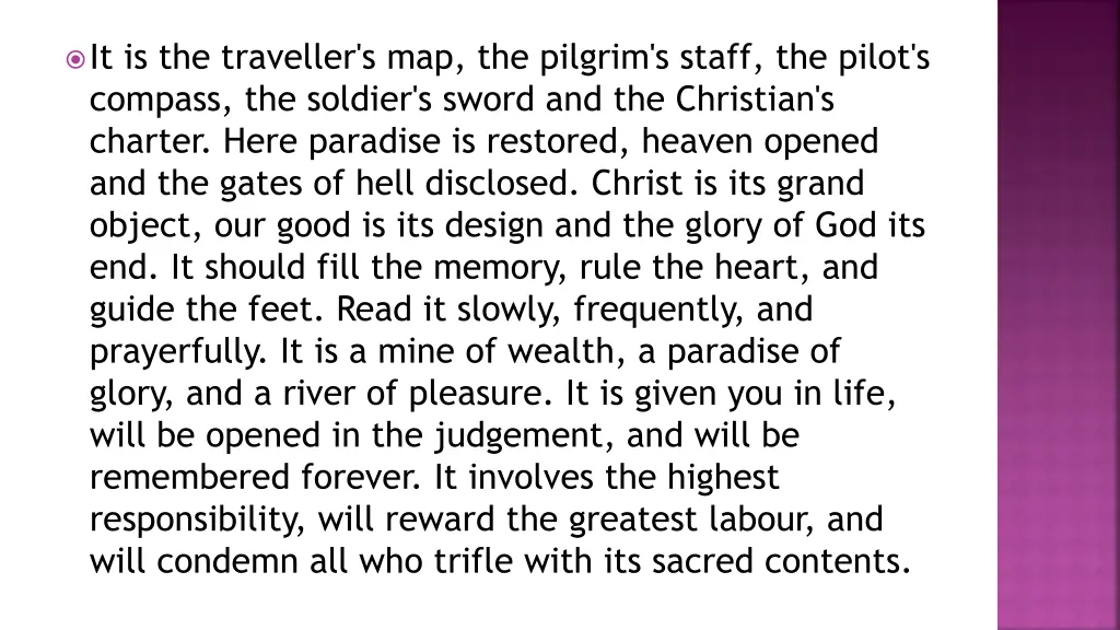 it is the traveller s map the pilgrim s staff