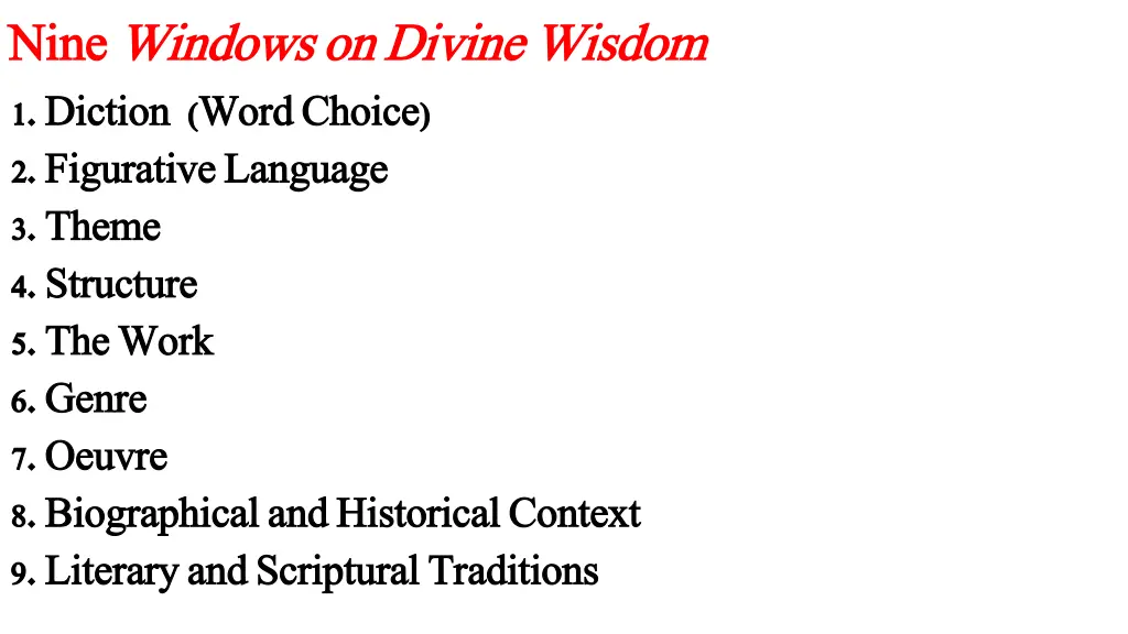 nine nine windows on divine wisdom windows