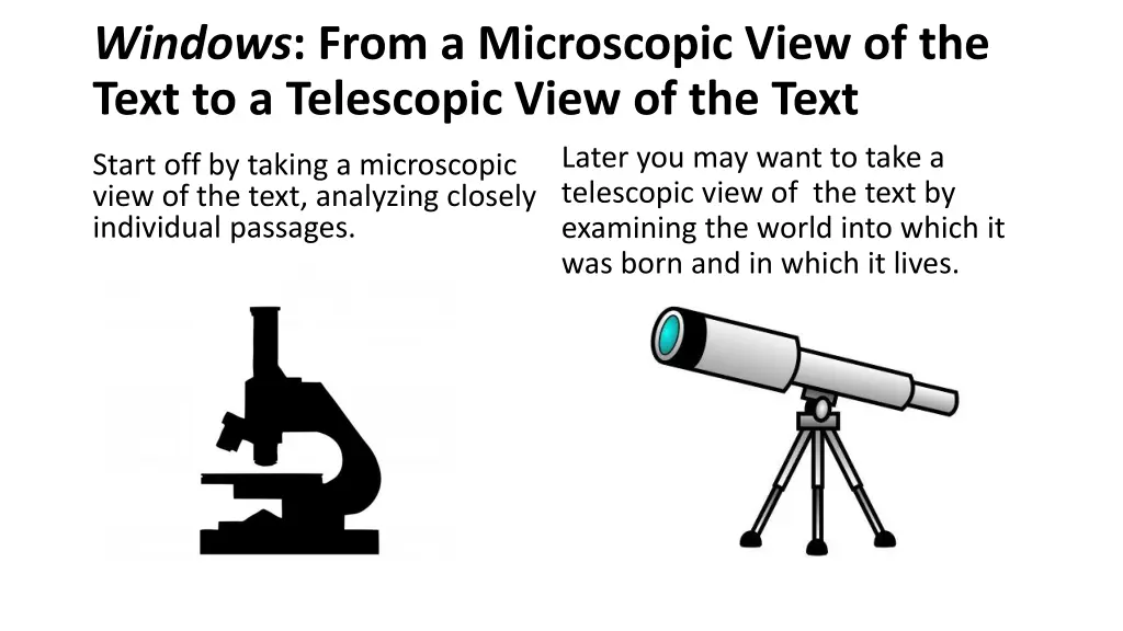 windows from a microscopic view of the text