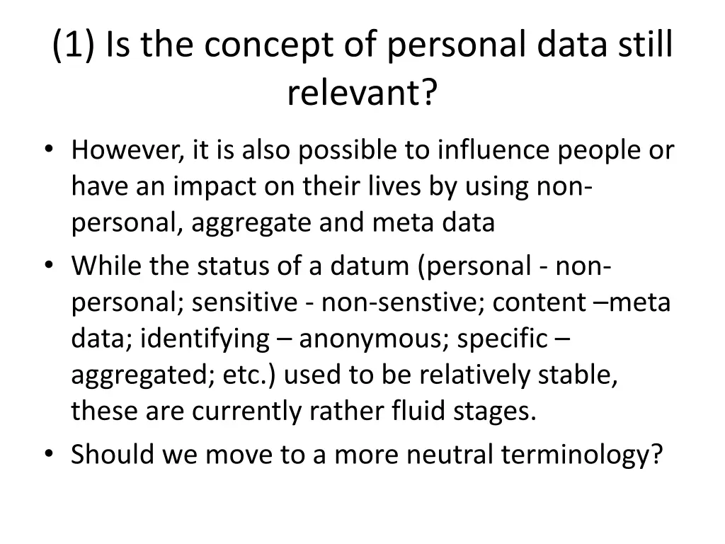 1 is the concept of personal data still relevant 1