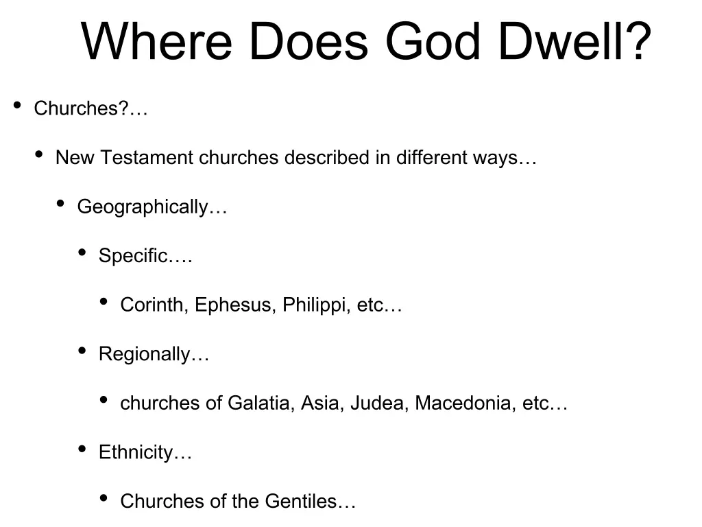 where does god dwell 2