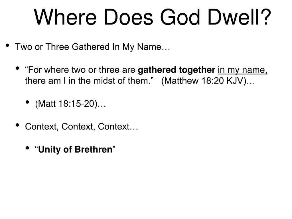 where does god dwell 3