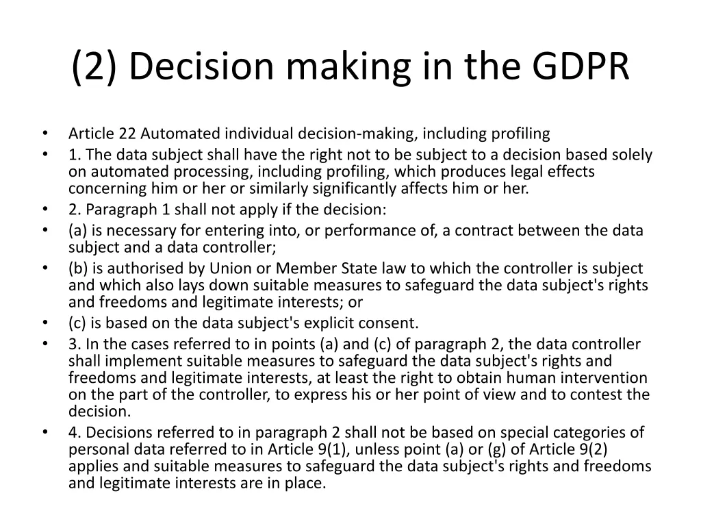 2 decision making in the gdpr