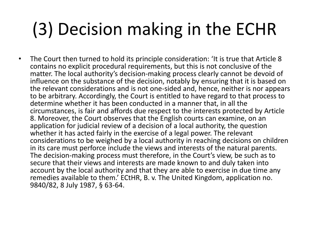 3 decision making in the echr 8