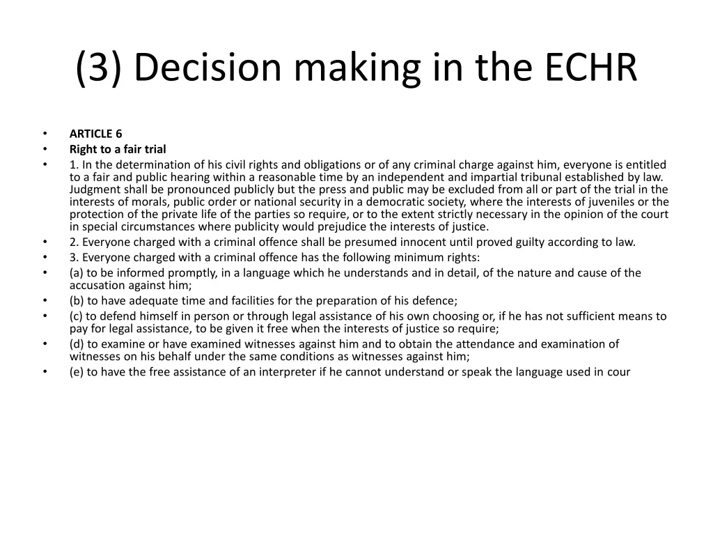 3 decision making in the echr