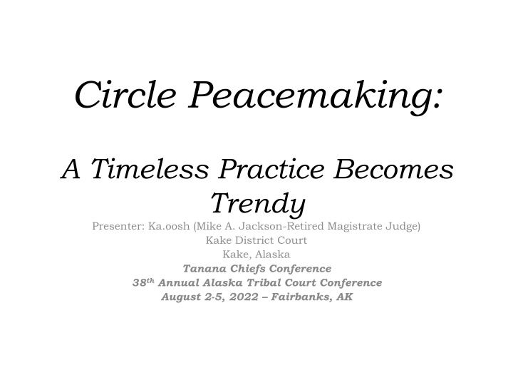 circle peacemaking