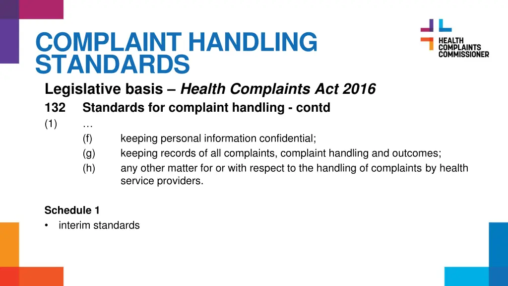 complaint handling standards 2