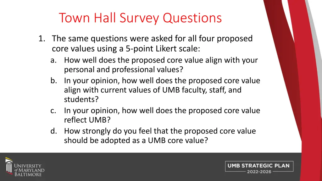 town hall survey questions