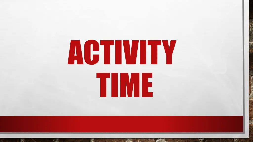 activity time