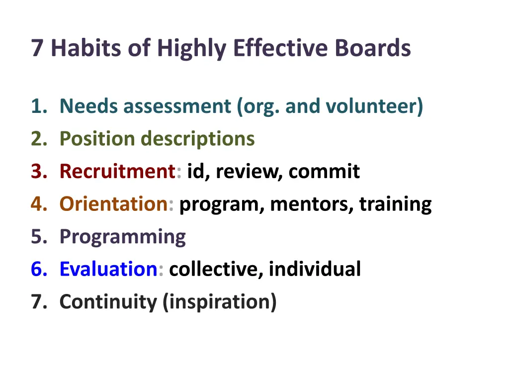 7 habits of highly effective boards