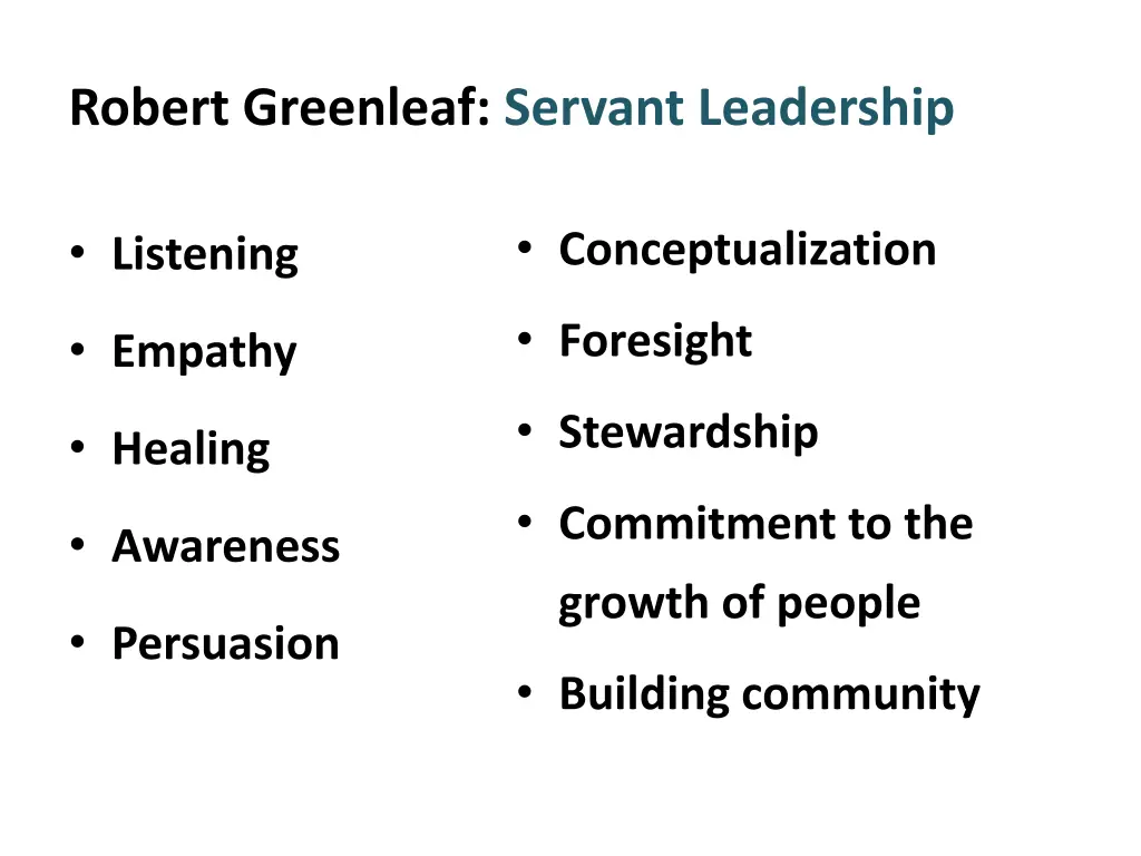 robert greenleaf servant leadership