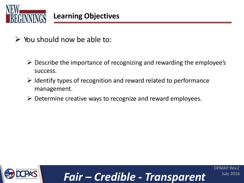 learning objectives 1