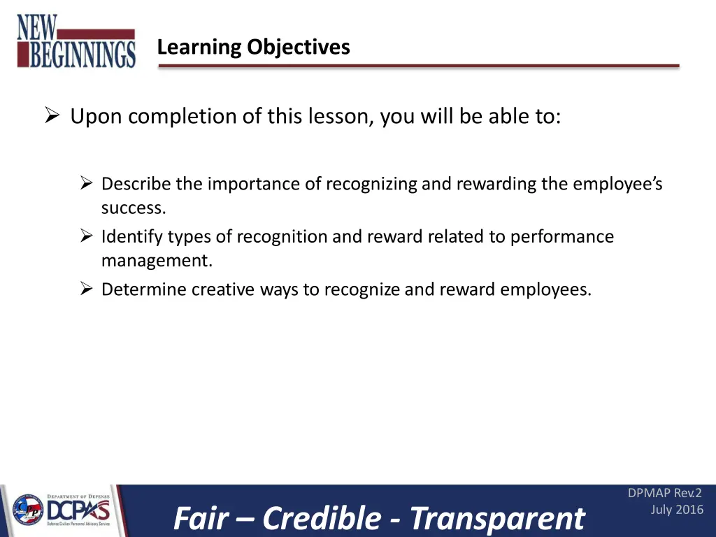 learning objectives