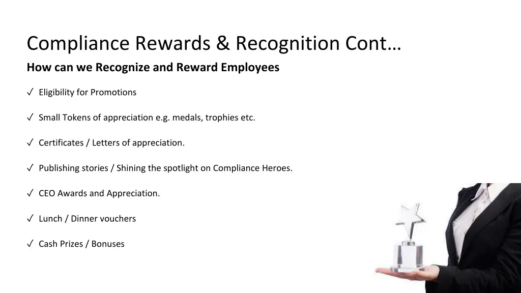 compliance rewards recognition cont