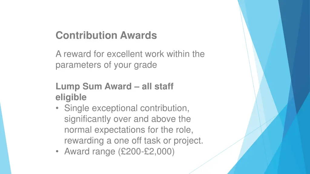 contribution awards