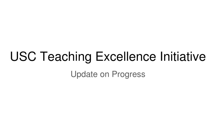 usc teaching excellence initiative