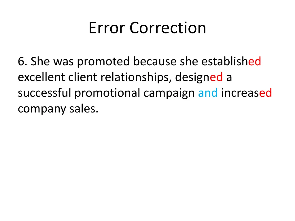 error correction 11